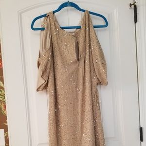 Gold sequin dress